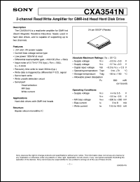 datasheet for CXA3541N by Sony Semiconductor