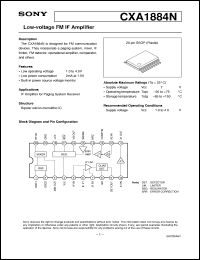 datasheet for CXA1884N by Sony Semiconductor