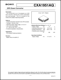 datasheet for CXA1951AQ by Sony Semiconductor