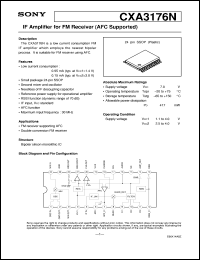 datasheet for CXA3176N by Sony Semiconductor