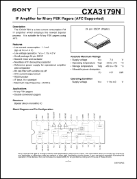 datasheet for CXA3179N by Sony Semiconductor