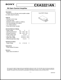 datasheet for CXA3221AN by Sony Semiconductor