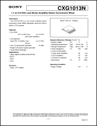 datasheet for CXG1013N by Sony Semiconductor