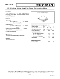 datasheet for CXG1014N by Sony Semiconductor