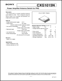 datasheet for CXG1015N by Sony Semiconductor