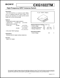 datasheet for CXG1022TM by Sony Semiconductor