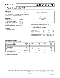 datasheet for CXG1030N by Sony Semiconductor