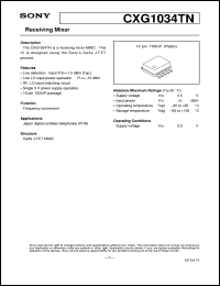 datasheet for CXG1034TN by Sony Semiconductor