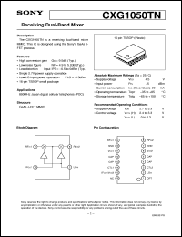 datasheet for CXG1050TN by Sony Semiconductor