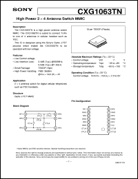 datasheet for CXG1063TN by Sony Semiconductor