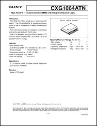 datasheet for CXG1064ATN by Sony Semiconductor