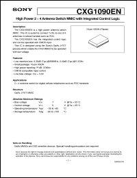datasheet for CXG1090EN by Sony Semiconductor