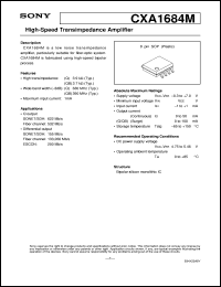 datasheet for CXA1684M by Sony Semiconductor