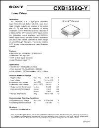 datasheet for CXB1558Q-Y by Sony Semiconductor