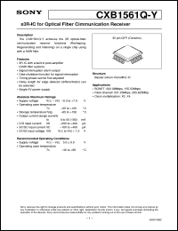 datasheet for CXB1561Q-Y by Sony Semiconductor