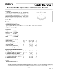 datasheet for CXB1572Q by Sony Semiconductor