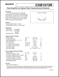 datasheet for CXB1573R by Sony Semiconductor