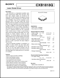 datasheet for CXB1818Q by Sony Semiconductor