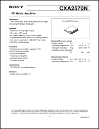 datasheet for CXA2570N by Sony Semiconductor