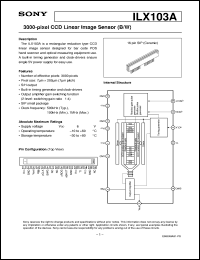 datasheet for ILX103A by Sony Semiconductor
