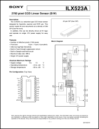 datasheet for ILX523A by Sony Semiconductor