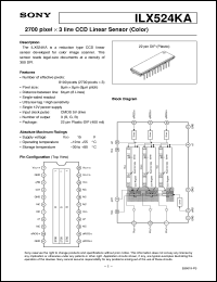 datasheet for ILX524KA by Sony Semiconductor