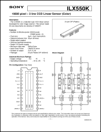 datasheet for ILX550K by Sony Semiconductor