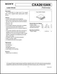 datasheet for CXA2610AN by Sony Semiconductor