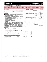 datasheet for CXA1047M by Sony Semiconductor