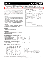 datasheet for CXA1077M by Sony Semiconductor