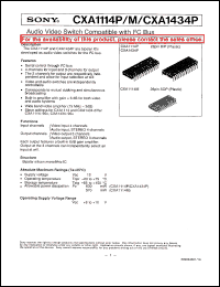 datasheet for CXA1114P by Sony Semiconductor