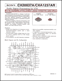 datasheet for CXA1237AR by Sony Semiconductor