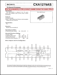 datasheet for CXA1279AS by Sony Semiconductor