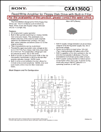 datasheet for CXA1360Q by Sony Semiconductor