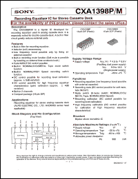 datasheet for CXA1398P by Sony Semiconductor