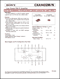 datasheet for CXA1402M by Sony Semiconductor