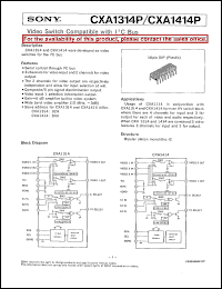 datasheet for CXA1414P by Sony Semiconductor