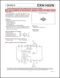 datasheet for CXA1452N by Sony Semiconductor