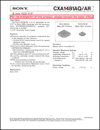 datasheet for CXA1481AQ by Sony Semiconductor
