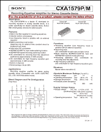 datasheet for CXA1579P by Sony Semiconductor