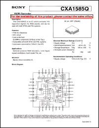 datasheet for CXA1585Q by Sony Semiconductor