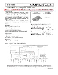 datasheet for CXA1594L by Sony Semiconductor