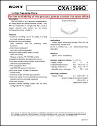 datasheet for CXA1599Q by Sony Semiconductor