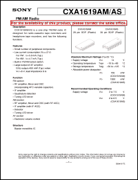 datasheet for CXA1619AS by Sony Semiconductor