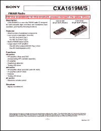 datasheet for CXA1619S by Sony Semiconductor