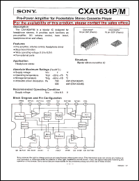datasheet for CXA1634P by Sony Semiconductor