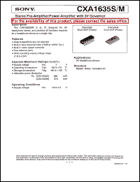 datasheet for CXA1635S by Sony Semiconductor
