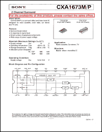 datasheet for CXA1673P by Sony Semiconductor