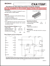 datasheet for CXA1709P by Sony Semiconductor
