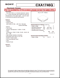 datasheet for CXA1746Q by Sony Semiconductor